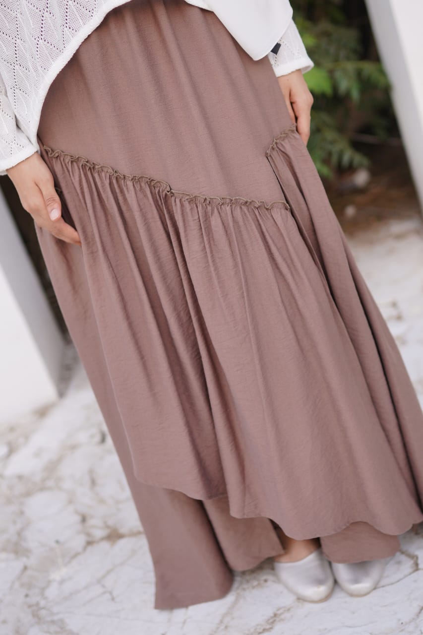 Roya - Matte Satin Cloche Skirt